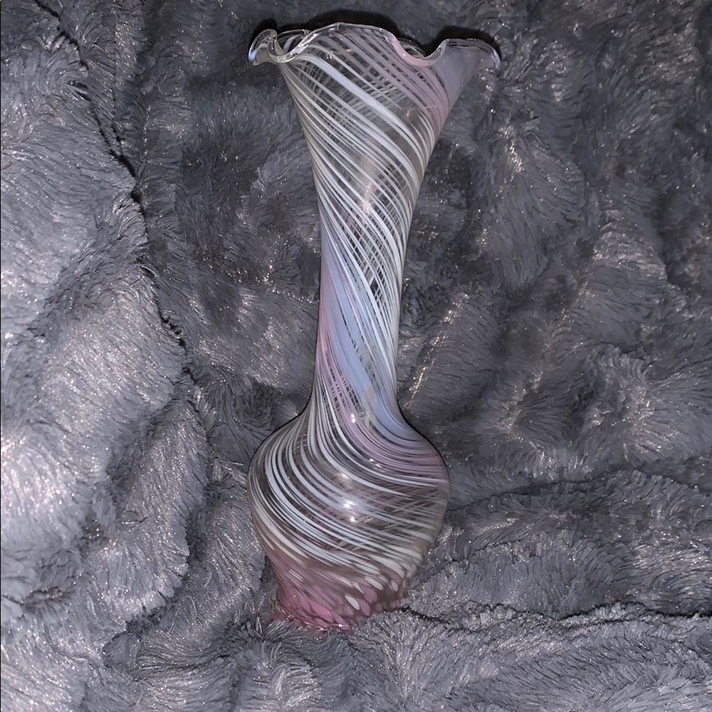 Elegant Swirled Glass Vase